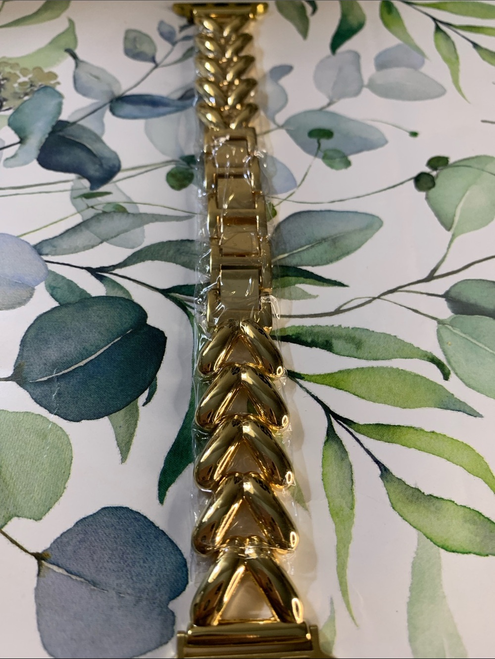 Smart Watch Gold-Tone Women’s Chevron Link Watch Band 38 mm 40mm  42mm